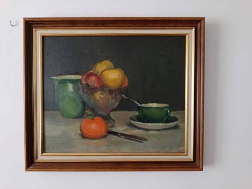 Ancien tableau huile sur - -,