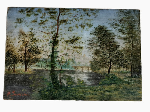 Ancien tableau huile sur - tableau,