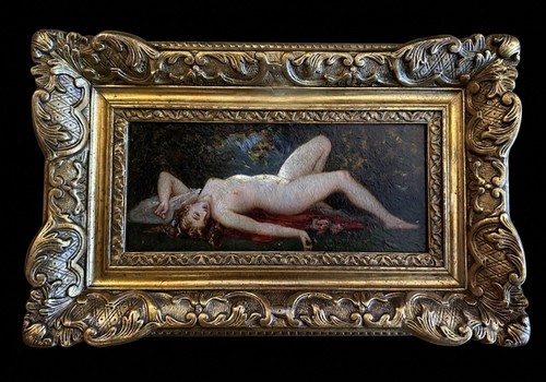 Tableau ancien xixe huile - ancien,