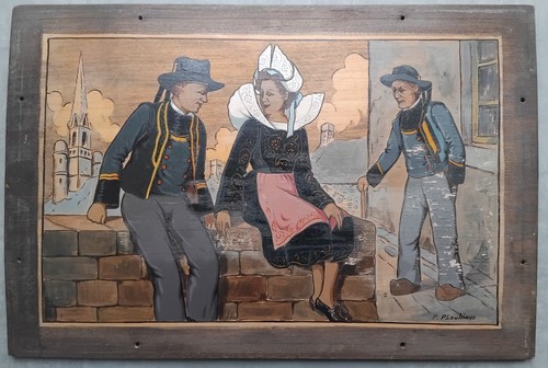 Ancien tableau peinture sur