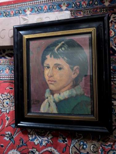 Tableau ancien portrait - tableau, femme